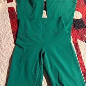 Lululemon Athletica Green Flare Leggings